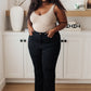 Etta High Rise Control Top Flare Jeans in Black
