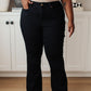 Etta High Rise Control Top Flare Jeans in Black