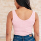 Fundamentals Ribbed Seamless Reversible Tank Dusty Rose