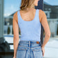 Fundamentals Ribbed Seamless Reversible Tank in Blue