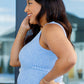 Fundamentals Ribbed Seamless Reversible Tank in Blue
