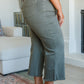 Harvey High Rise Control Top Wide Leg Crop Jeans in Olive