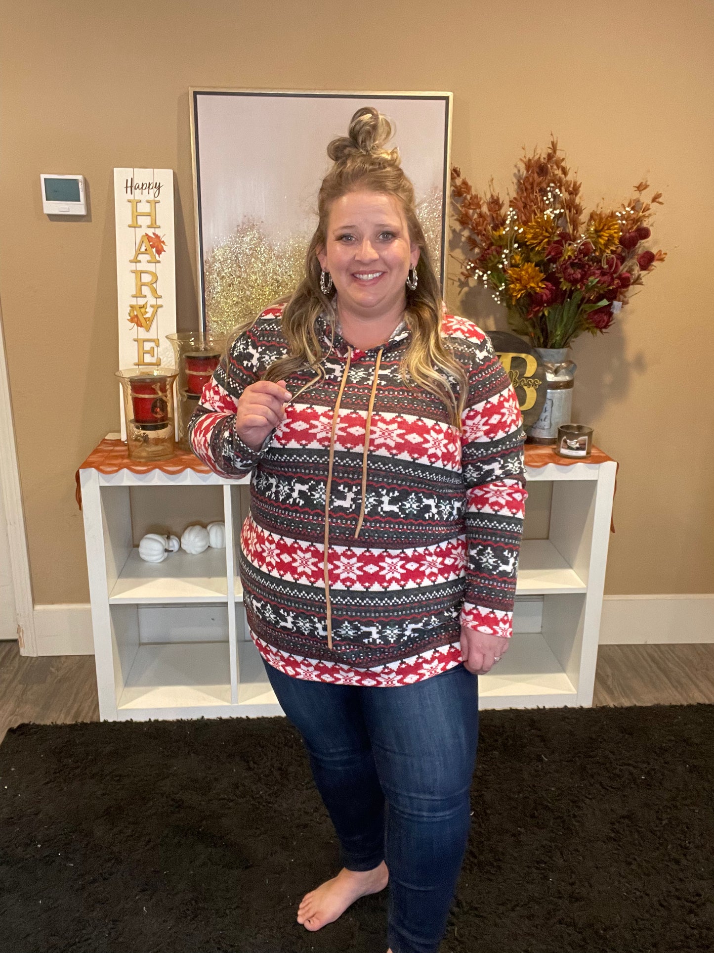 Holiday Print Sweater