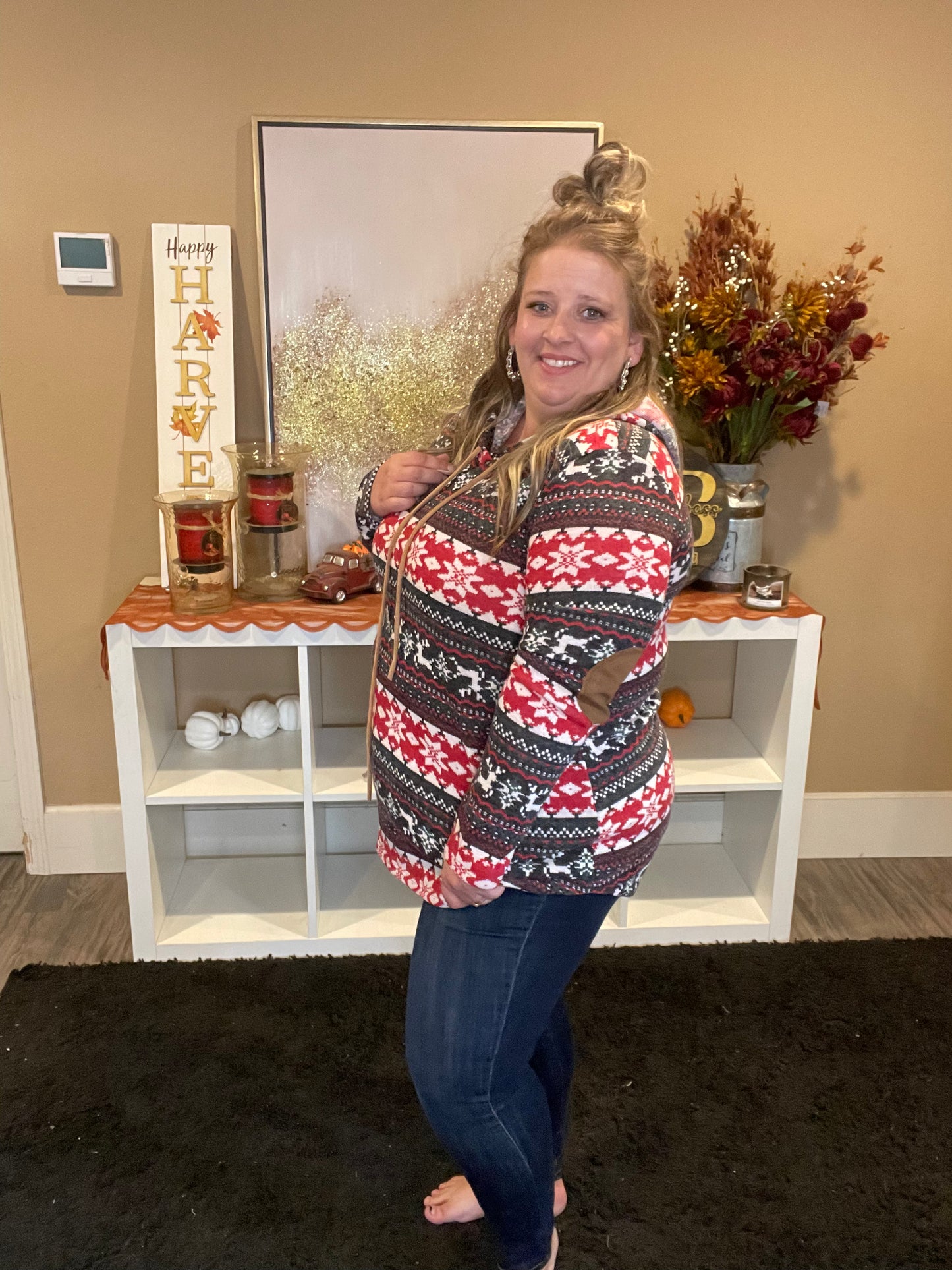 Holiday Print Sweater
