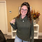 Green Cowl Neck Sweater