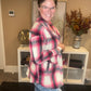 Hot Pink Oversized Flannel