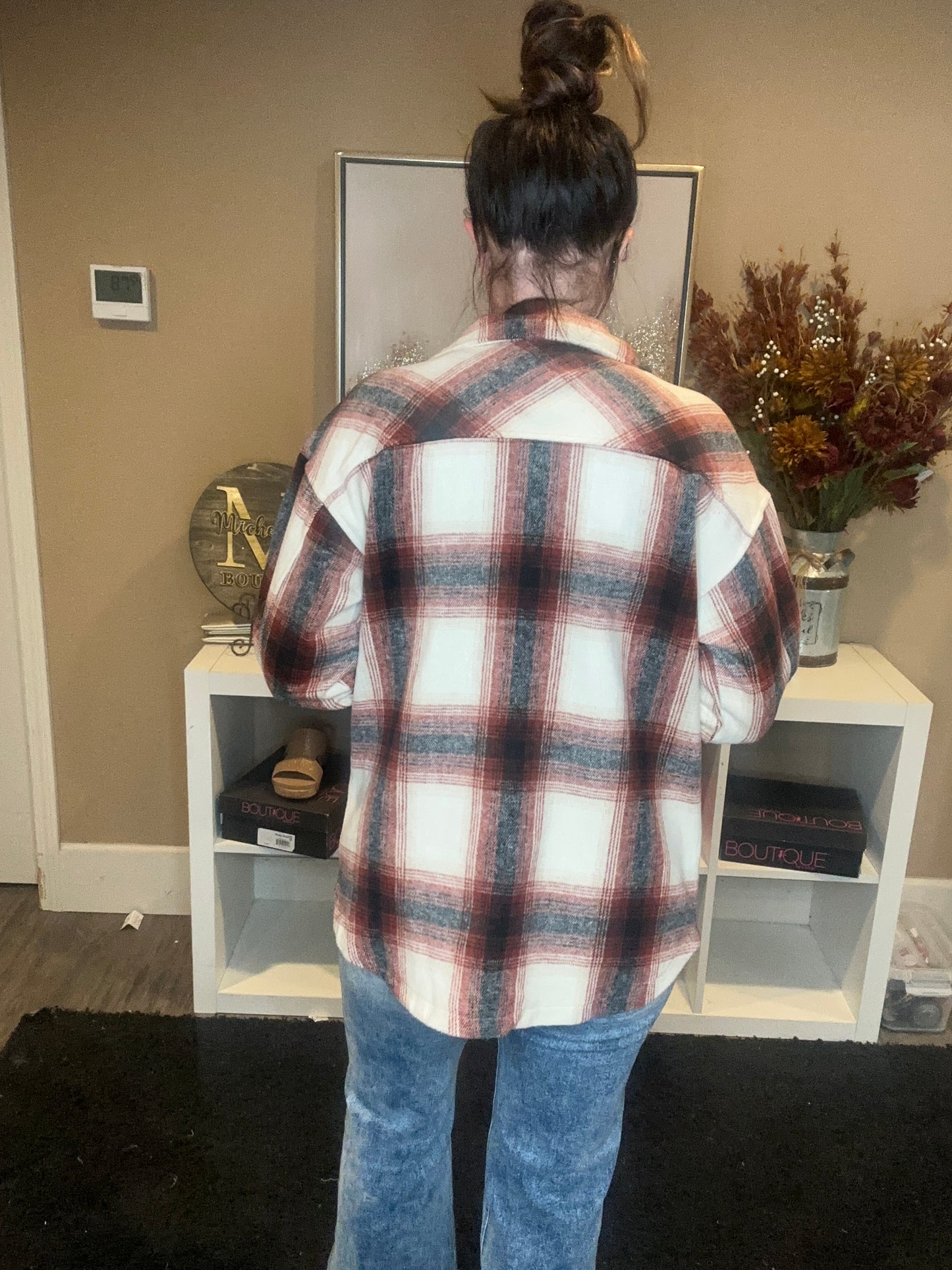 Rust Oversized Flannel