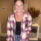 Magenta Oversized Flannel