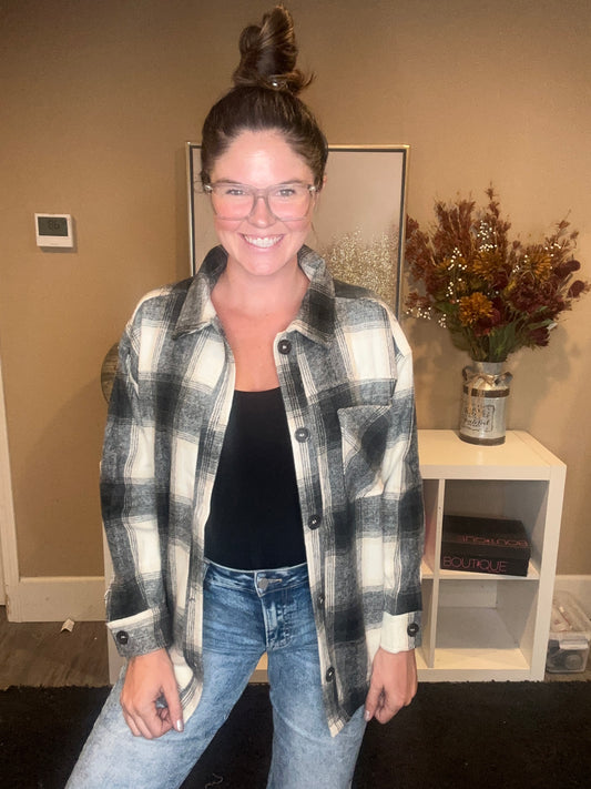 Black Over sized Flannel
