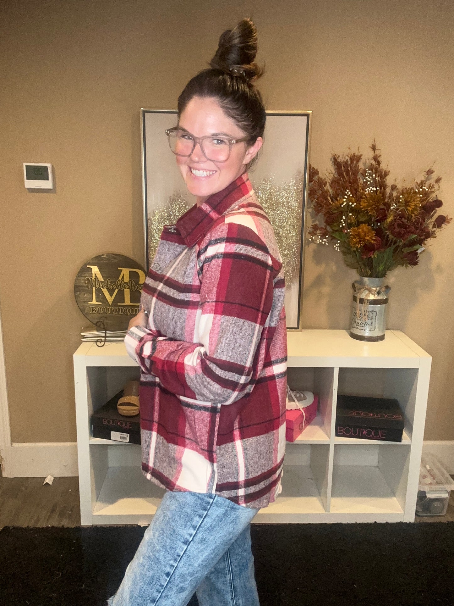 Burgundy & Black Flannel