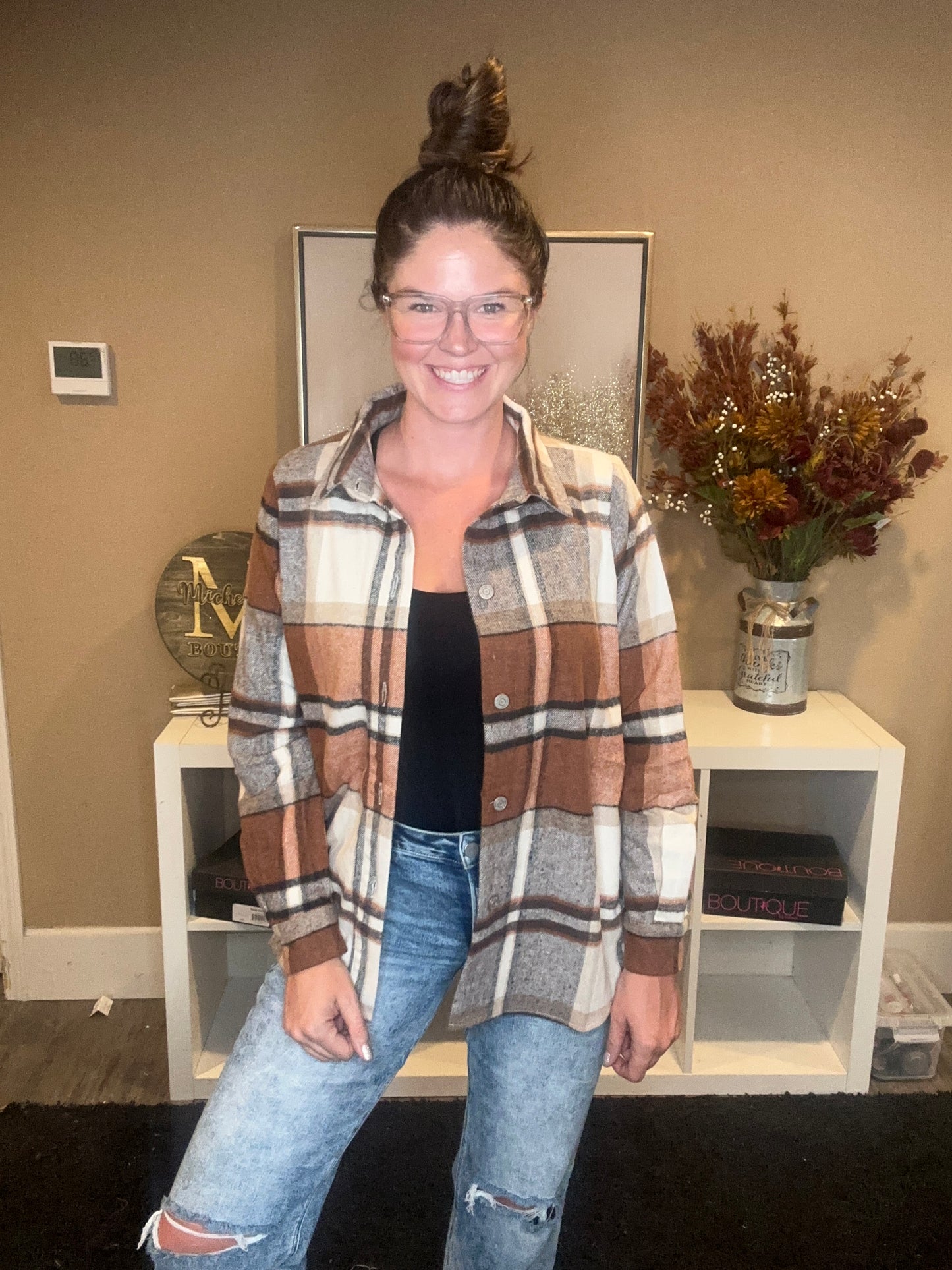 Brown & Ivory Flannel