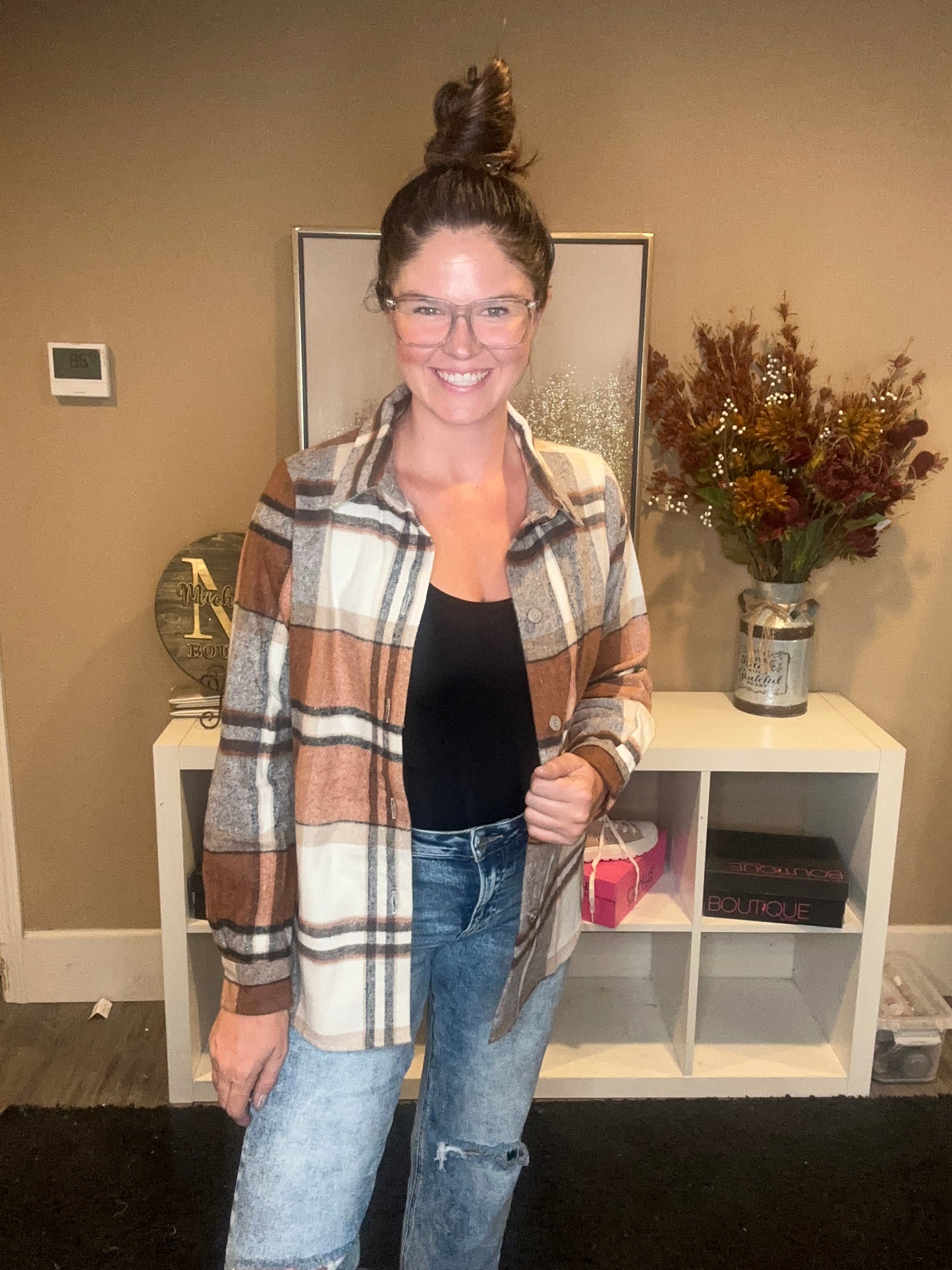 Brown & Ivory Flannel