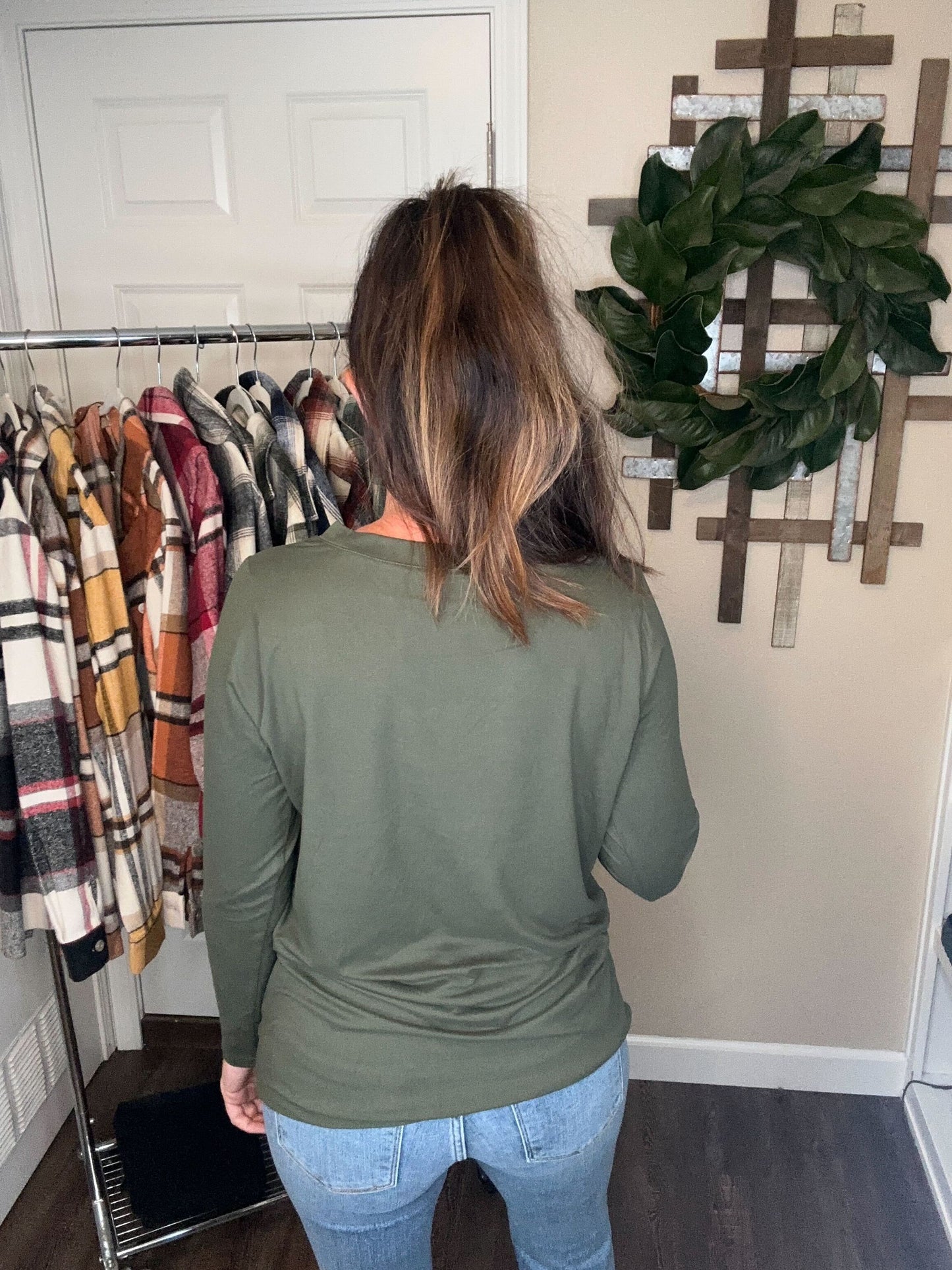 V Neck Pocket Tee