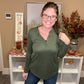 Green Ribbed Top