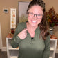 Green Ribbed Top