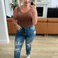 Danny Mid Rise Cuffed Destroyed Boyfriend Jeans