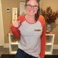 Striped Red Sleeve Pocket Tee