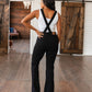 Imogene Tummy Control Top Retro Flare Overalls in Black