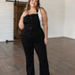 Imogene Tummy Control Top Retro Flare Overalls in Black