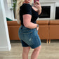Judy Blue Jessica High Rise tummy Control Top Vintage Wash Cuffed Shorts