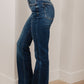 Josephine Mid Rise Raw Hem Bootcut Jeans