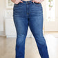 Josephine Mid Rise Raw Hem Bootcut Jeans