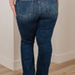 Josephine Mid Rise Raw Hem Bootcut Jeans
