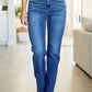 Josephine Mid Rise Raw Hem Bootcut Jeans