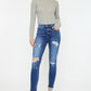 Kan Can High Rise Distressed Skinny jeans