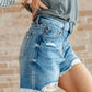 Kara High Rise Rigid Magic Button Fly Cutoff Shorts