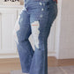 Judy Blue Kiana High Rise Heavy Destroy Flare