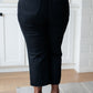 Lizzy High Rise Control Top Wide Leg Crop Jeans in Black