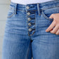 Matilda Mid Rise Vintage Button Fly Bootcut Jeans