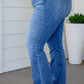 Matilda Mid Rise Vintage Button Fly Bootcut Jeans