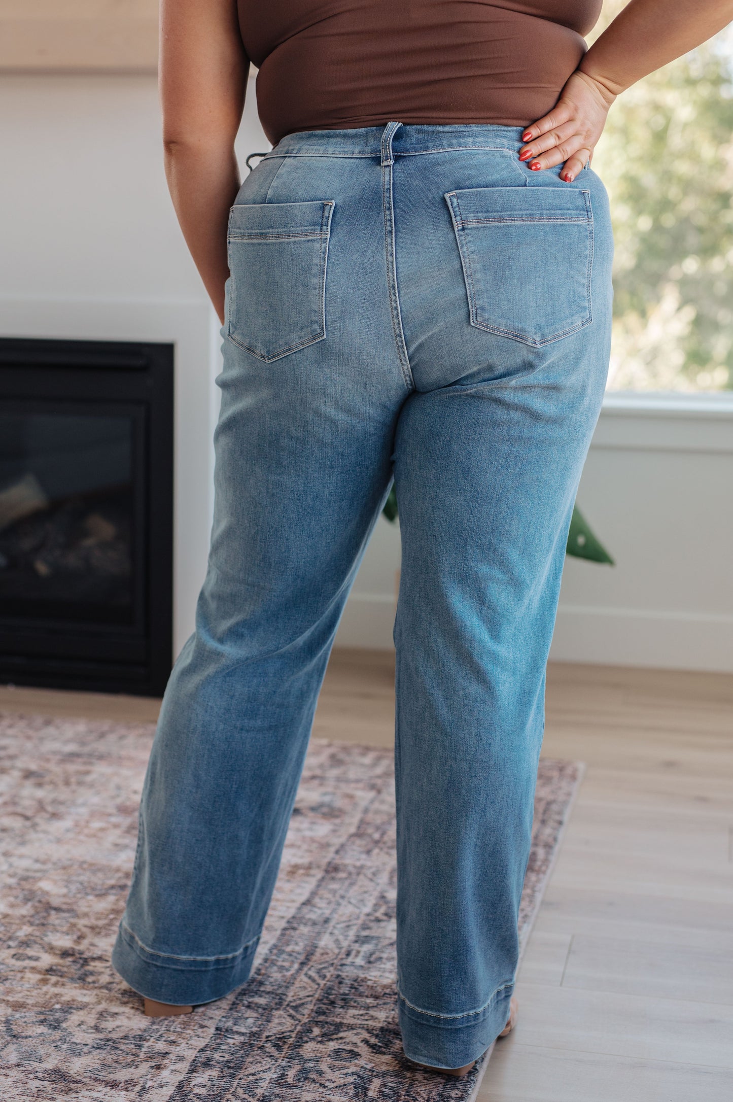 Judy blue Mindy Mid Rise Wide Leg Jeans