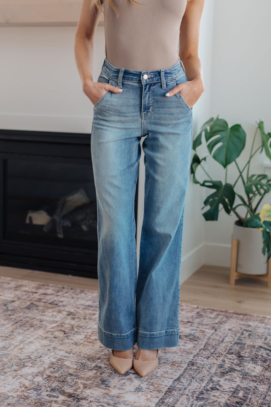 Judy blue Mindy Mid Rise Wide Leg Jeans