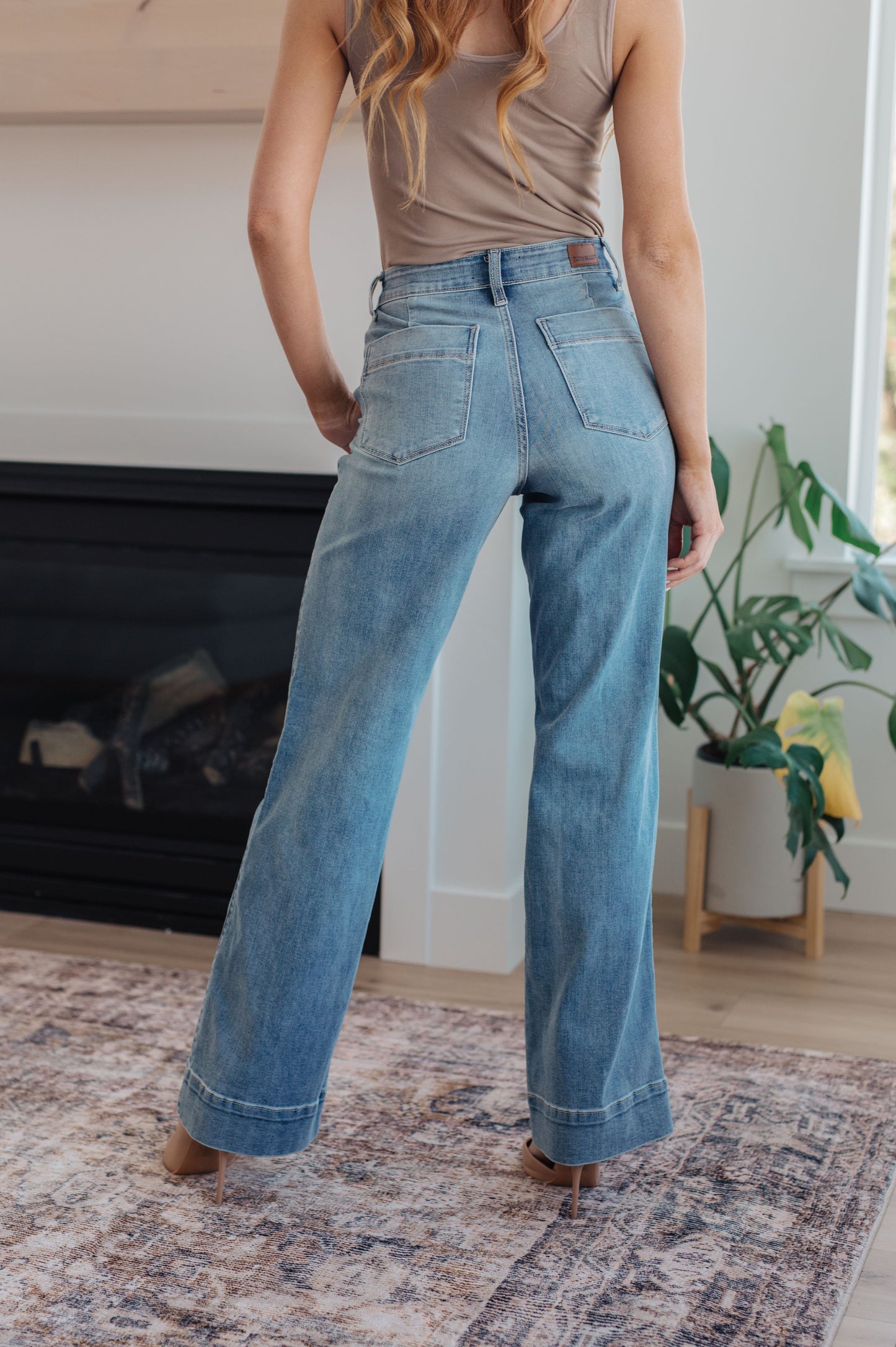 Judy blue Mindy Mid Rise Wide Leg Jeans