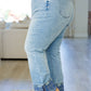 Miranda High Rise Plaid Cuff Vintage Straight Jeans