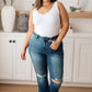 Morgan High Rise Distressed Straight Jeans
