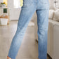 Judy Blue Nora High Rise Rigid Magic Destroy Slim Straight Jeans