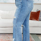 Judy Blue Nora High Rise Rigid Magic Destroy Slim Straight Jeans