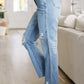 Judy Blue Nora High Rise Rigid Magic Destroy Slim Straight Jeans