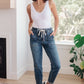 Payton Pull On Denim Joggers in Medium Wash