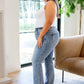 Quinn Mid Rise Cell Phone Pocket Dad Jeans