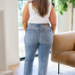 Quinn Mid Rise Cell Phone Pocket Dad Jeans