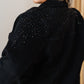 Reese Rhinestone Denim Jacket in Black
