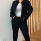 Reese Rhinestone Denim Jacket in Black