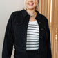 Reese Rhinestone Denim Jacket in Black