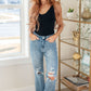 Rose High Rise 90's Straight Jeans in Light Wash