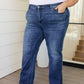 Ruth High Rise Release Hem Straight Jeans